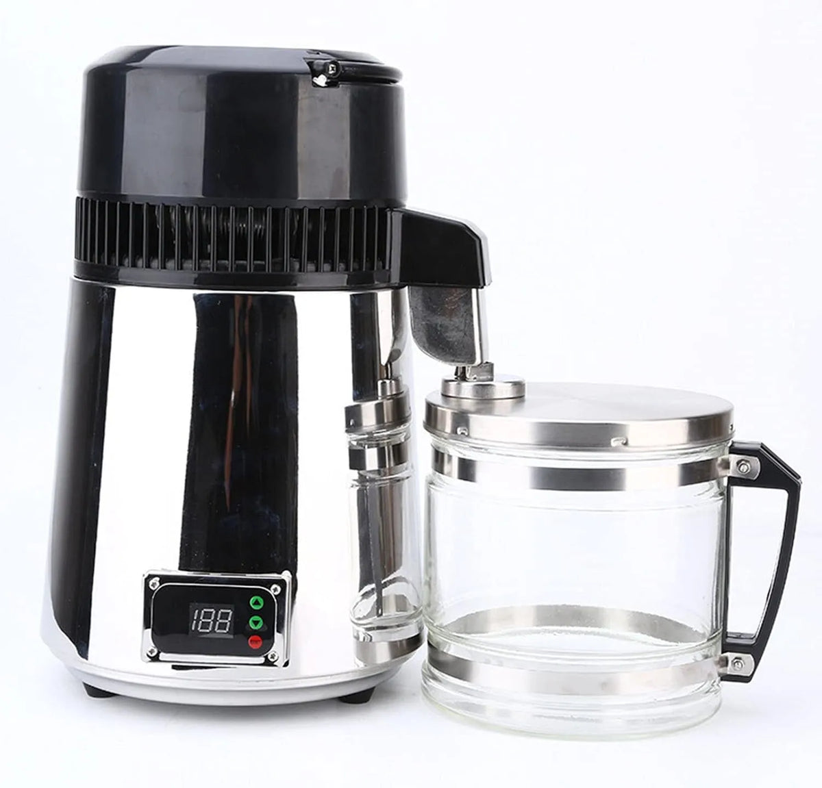 Carafe De Collection en Verre, Acier Inoxydable 304, Distillateur d'eau De Comptoir, 750W