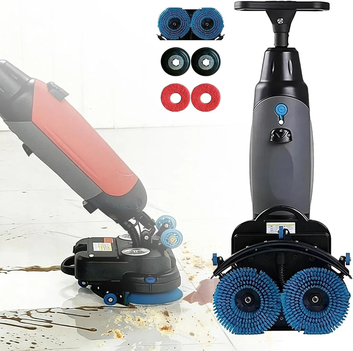 appareil électrique de nettoyage des sols, nettoyeur, brosse, 17 pouces, 43 cm, 200 m, professionnel, bois, pour sols en bois