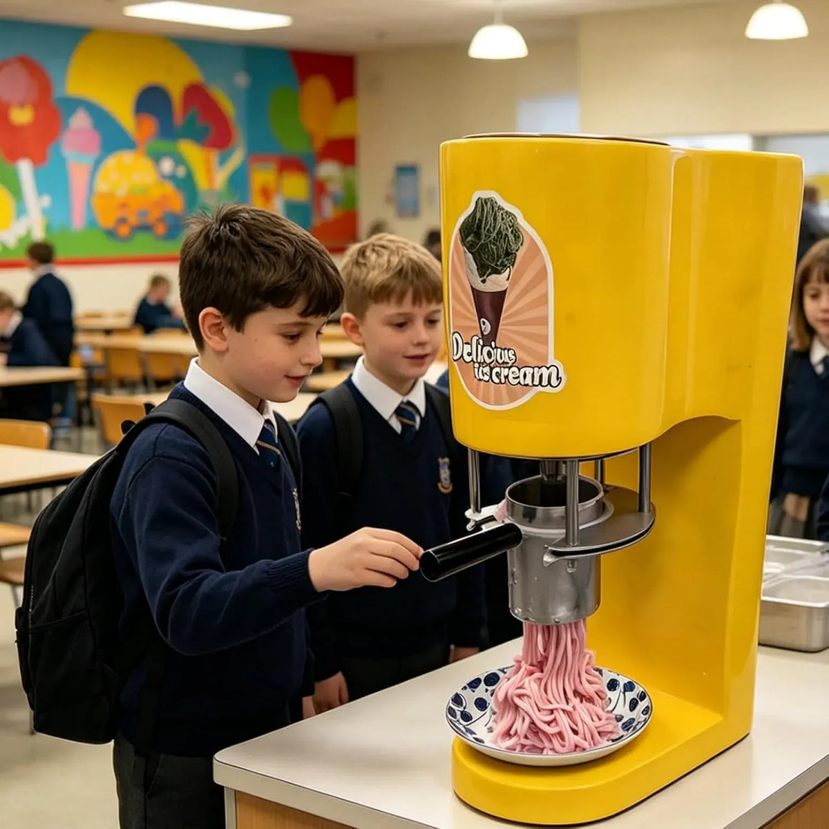 Pâtisseries, Idéale pour Bars à Boissons, pour Glaciers Et Restaurants Yellow, Sorbetière Professionnelle 80 W pour Pâtes Glacées, Capacité 7,4-7,9