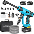 Makita Nettoyeur haute pression, 18 V, Nettoyeur à Pression Mobile Compatible avec Batteries 18V, 2 Batteries 4,0 Ah, Buse Pivotante 6 en 1
