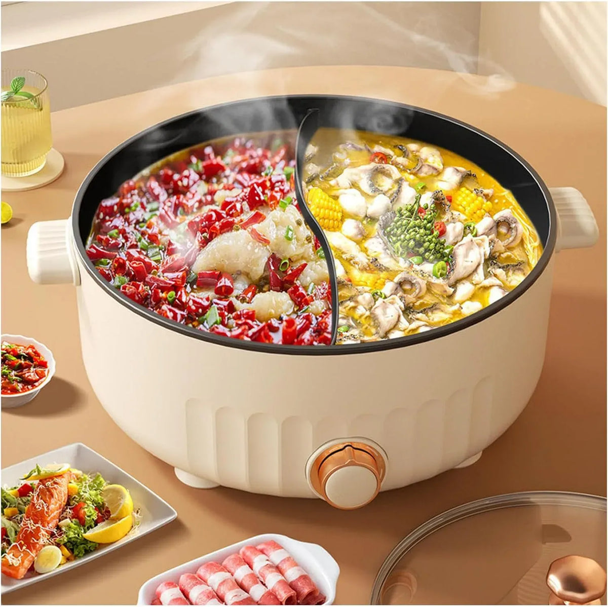 Fondue, IP65, blanc, ARTSIM, Fondue Chinoise Electrique