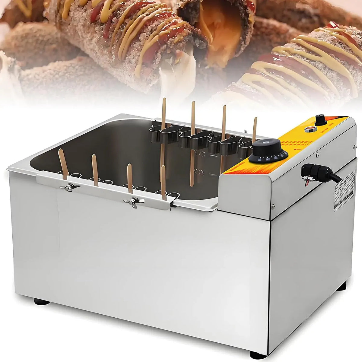 Machine, 50 à 200 °C, professionnel, pour Hot-Dogs Au Fromage avec 2 Rangs de 8 Crochets