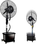 Rafraîchisseur d'air, 42 L, extérieur, industriel, 3 vitesses, oscillation, grand réservoir, Oscillation à 90°, 650mm