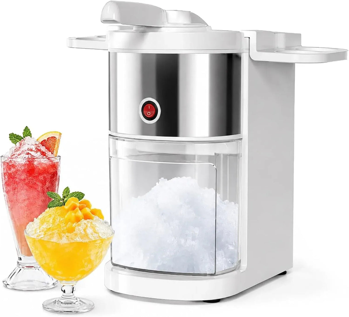 80kg/h smoothies et autres boissons, Lames doubles en acier inoxydable, Broyeur à Glace électrique 200W, 80 kg/h, 2,5L pour granités et Boissons