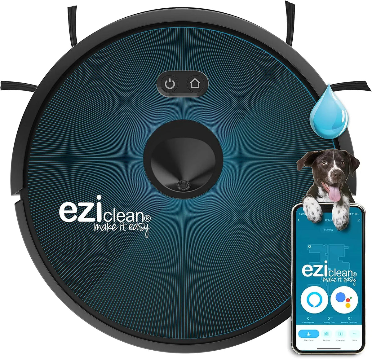 Robot aspirateur x650, aspirateur robot, Robot aspirateur laveur connecté eziclean® Aqua connect