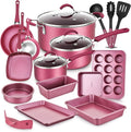 Four électrique, four de cuisson, batterie de casseroles et poêles, NutriChef Batterie de Cuisine Induction 20 Pièces Antiadhésive