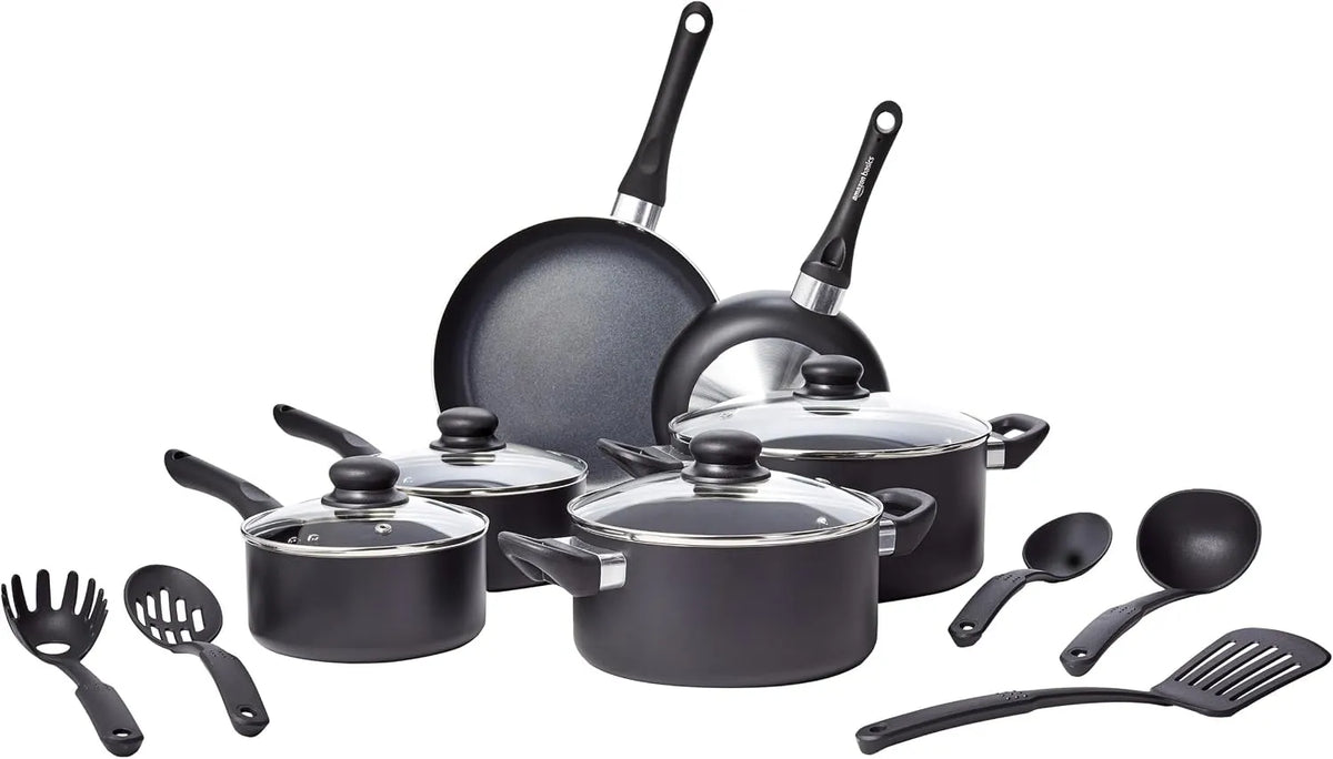 Ustensile de cuisson, noir, ustensile de cuisine, batterie de casseroles et poêles