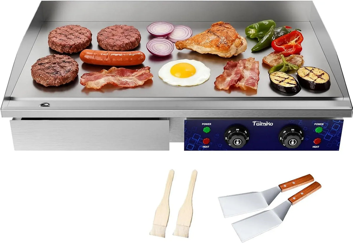 Plaque de cuisson, 73 cm, 4400 W, TAIMIKO, extérieur, professionnel, restaurant, acier inoxydable, moule électrique professionnel pour barbecue