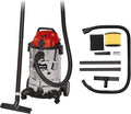 Einhell TC-VC 1930 Aspirateur, 30 L, 1500 W, grand réservoir, acier inoxydable, Prise Synchro OEP, 1 500 W