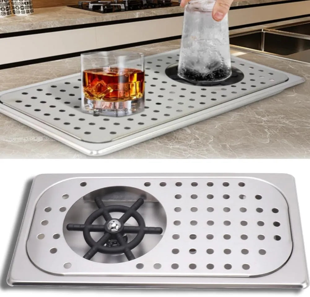 Évier de cuisine, acier inoxydable, Idéal pour Bar et café, Lave-tasse de Nettoyage de Verre avec Lavage à Haute Pression