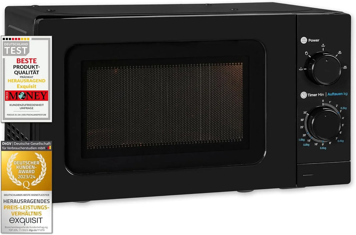 Exquisit J17-3 Micro-ondes, 20 L, 700 W, 5 programmes, encastrable, minuteur, four micro-ondes