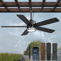 Ventilateur Telecommande116cm, extérieur, IP65, décoration de salon, silencieux, noir, 6 Vitesses