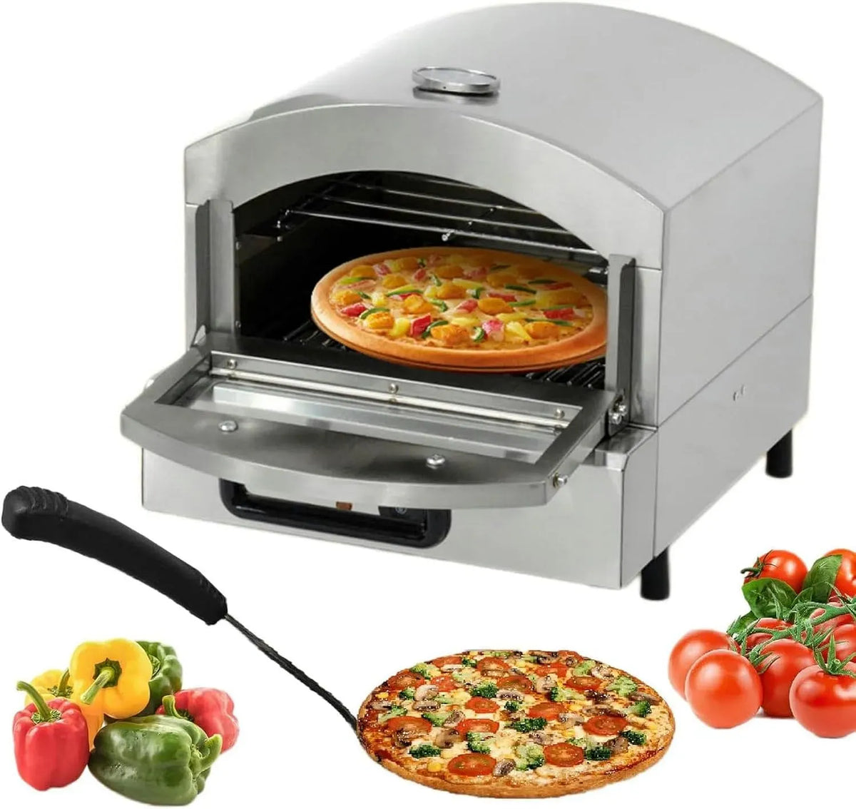 Four électrique à pizza, professionnel, restaurant, acier inoxydable, Machine à Pizza d'intérieur Polyvalente pour Restaurant
